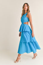 Aqua Ruffle Dress