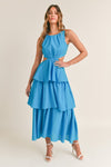 Aqua Ruffle Dress
