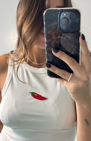 Chili Beaded Tank