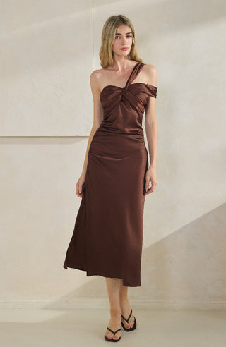 Twist Satin Dress