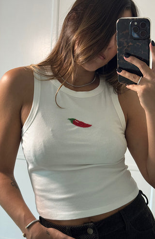 Chili Beaded Tank