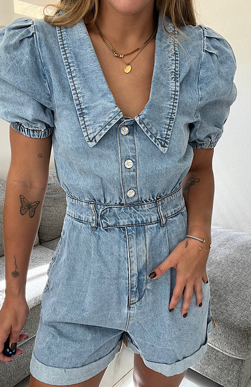 Puff Sleeve Romper