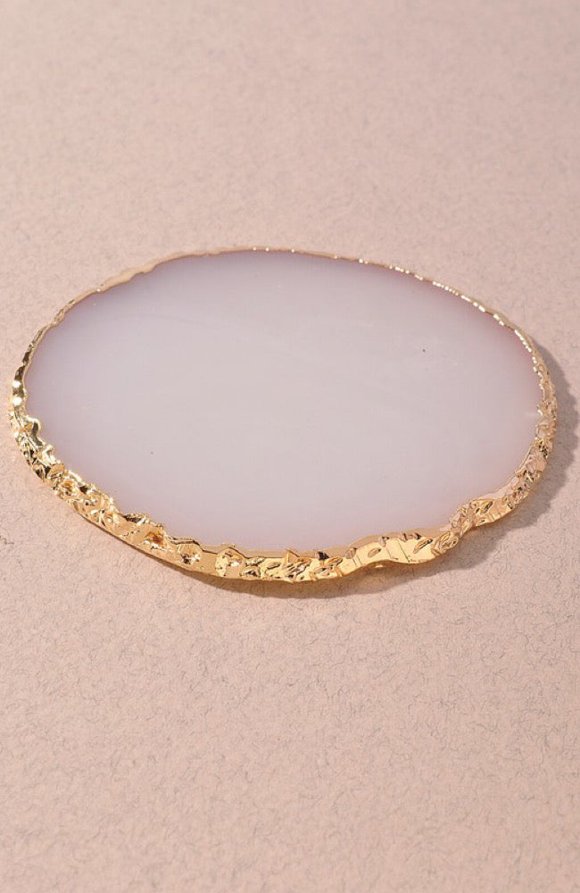 Edge Stone Jewelry Plate Dish