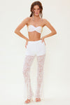 White Floral Lace Pant