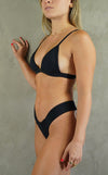 Black Rib Bikini Top & Uno Bottom