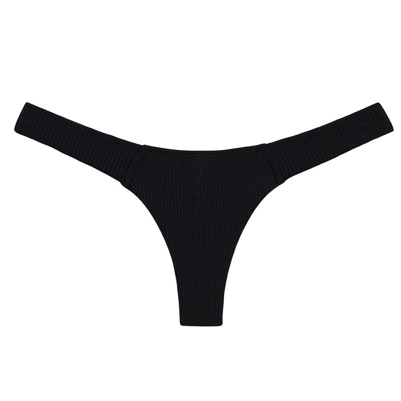 Black Rib Bikini Top & Uno Bottom
