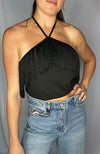Black Fringe Top